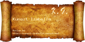 Kunszt Izabella névjegykártya